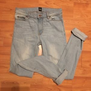 Asos Light wash high rise skinny jeans